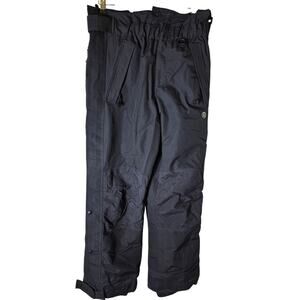 SERAC Black Ski Snowboard Bibs Overalls Insulated Gaiters SZ M (32" Waist)